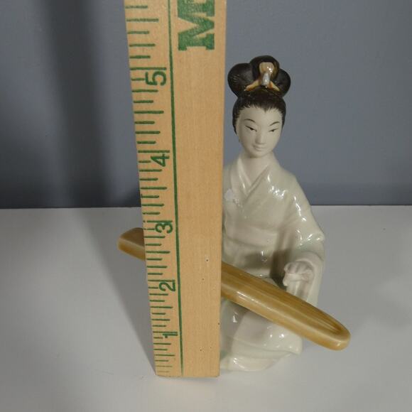 Antique Geisha Figurine Statue Koto Player Japan - Picture 2 of 5